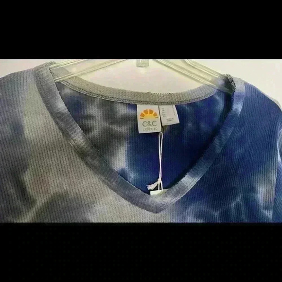 C & C Navy Combo Tea Dye Mini Thermal Long Sleeve - Picture 6 of 8